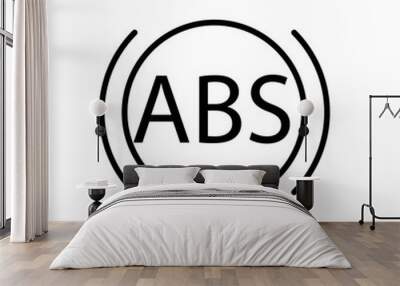 ABS. Single flat icon on white background. illustration. Wall mural