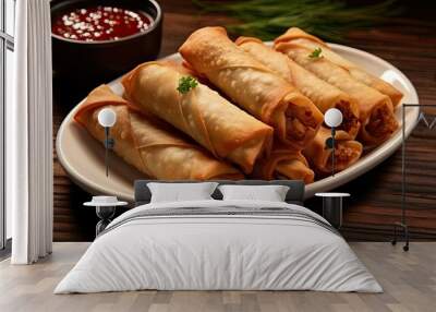 Authentic Filipino lumpia (spring rolls) Wall mural