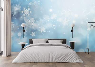 Snowy winter abstract background Wall mural