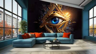 the golden eye of horus, generative ai Wall mural