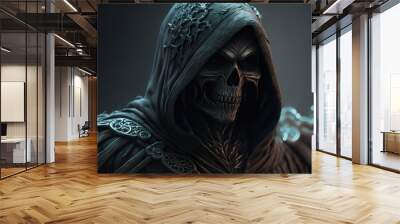 the grim reaper, portrait of the death, generative ai Wall mural