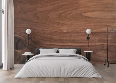 black walnut wood texture with oil finish Wall mural