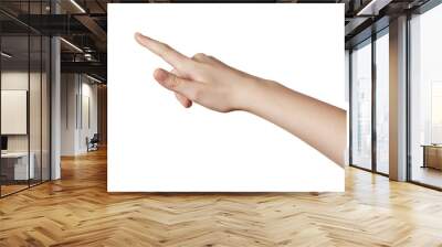 female teen hand pointing or clicking something Wall mural