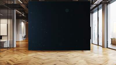 natural dust particles float in air on black background Wall mural