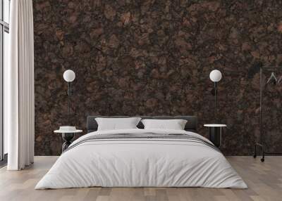 Texture of dark cork with oil finish Wall mural