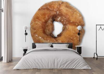 Old fashioned donut isolated on white close up photograph. Wall mural