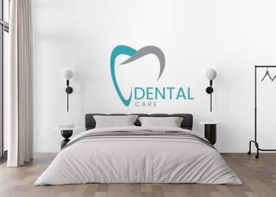 Dental logo design template. Wall mural