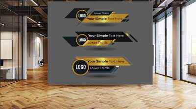 Lower thirds design template Vector illustration Wall mural