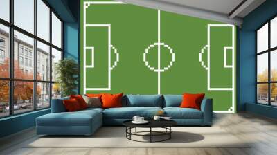 pixel art style football sport field soccer playground Wall mural