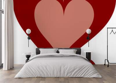 double heart swirl bottom.eps Wall mural