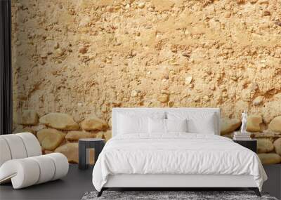 boulders in old mud house , background or texture Wall mural