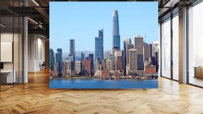 Colourful skyline of San Francisco, California Wall mural