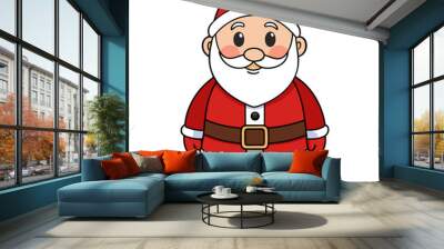 cute little santa full body, vector illustration cartoon Wall mural