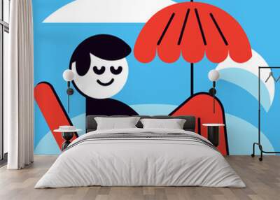 leisure, vector illustration kawaii Wall mural