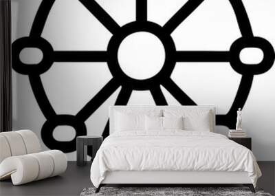 noria en una feria, pictogram Wall mural