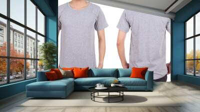 blank white t-shirt set on man Wall mural