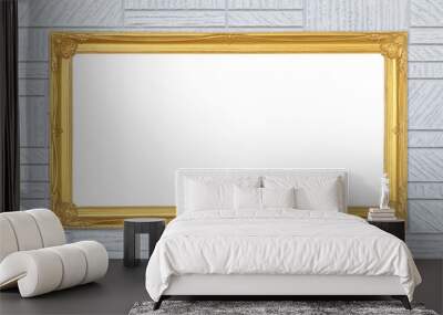 golden frame on modern wall background Wall mural