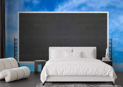 large sign board with blue sky Wall mural