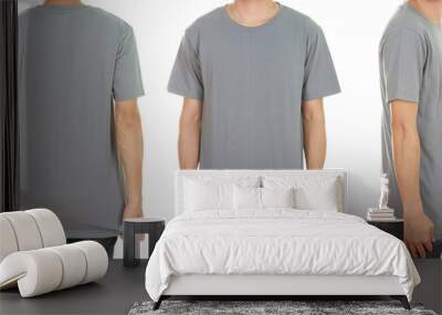 man with blank t-shirt Wall mural