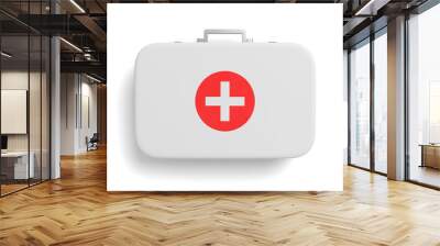 3d rendering of first aid medical box isolated on white background Wall mural