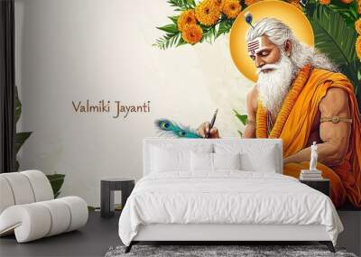 Valmiki Jayanti is an annual Indian festival.illustration Wall mural