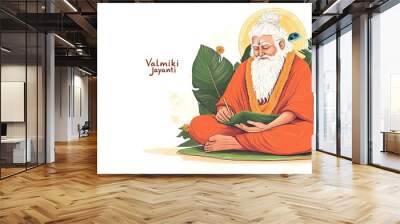 Valmiki Jayanti is an annual Indian festival.illustration Wall mural