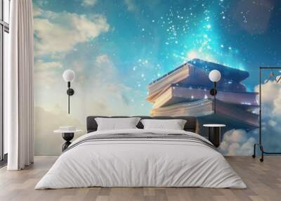 Magical Books in the Sky Wall mural