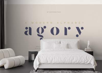 Elegant awesome alphabet letters font and number. Classic Lettering Minimal Fashion Designs. Typography fonts regular uppercase and lowercase. vector illustration Wall mural