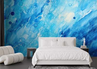 full hd abstract blue background, blue wallpaper, blue backdrop, blue surface Wall mural