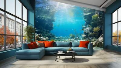 tropical fish in the ocean, fish in the sea, underwater life Wall mural