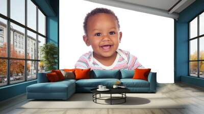 adorable african baby smiling Wall mural