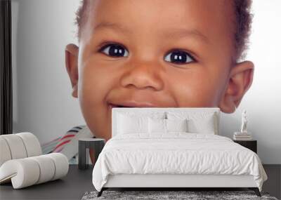 Funny and happy african baby Wall mural