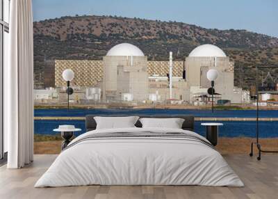 nuclear power station with two atomic reactors Wall mural