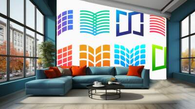 book logo icon set. digital book vector illustration Wall mural