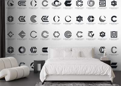 creative letter C logo icon set. design for business of luxury, elegant, simple. Wall mural