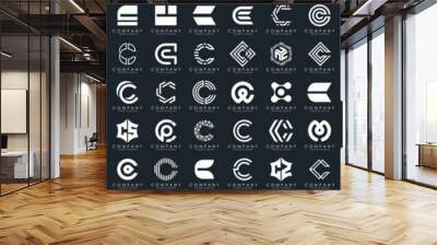 creative letter C logo icon set. design for business of luxury, elegant, simple. Wall mural