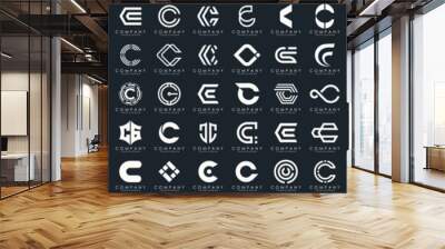 creative letter C logo icon set. design for business of luxury, elegant, simple. Wall mural