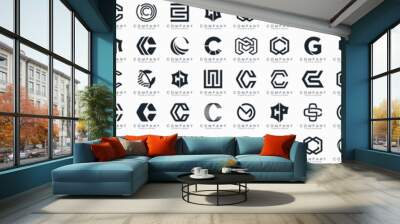 creative letter C logo icon set. design for business of luxury, elegant, simple. Wall mural