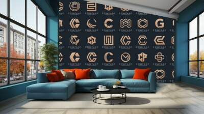 creative letter C logo icon set. design for business of luxury, elegant, simple. Wall mural