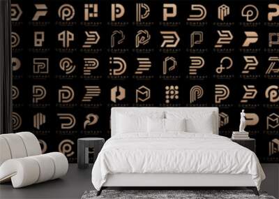 mega collection letters P logo design. modern creative monogram icon design inspiration. Wall mural