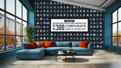 Set of Building, Real Estate, and Construction logo design inspiration. Wall mural