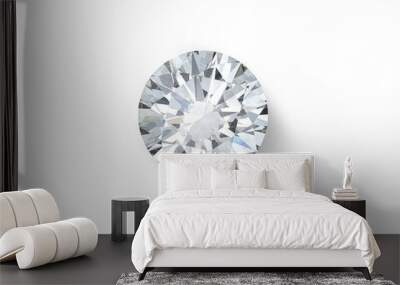 diamond isolated on white background Wall mural