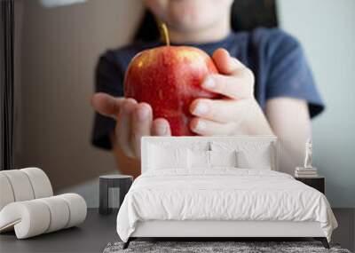 children eating healthy foods Wall mural