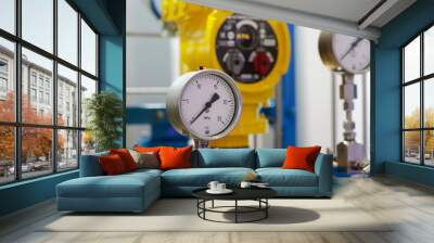 equipment with analog and digital gauges Wall mural