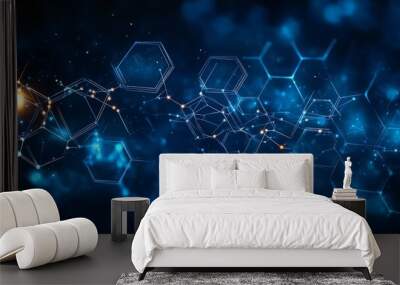 Dark Themed Healthcare Innovation Concept Design Wall mural