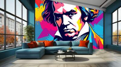 beethoven vector illustration Wall mural