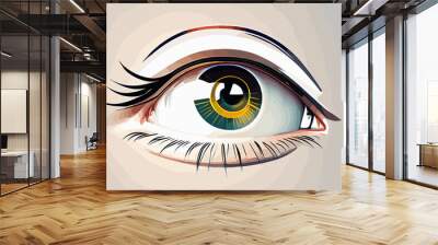 eye iris eyeball, macro Wall mural