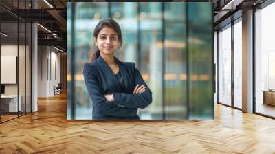 Portrait of a confident indian business woman Wall mural