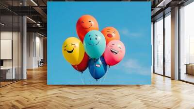 balloons in the sky Wall mural