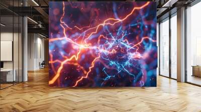 electric lighting, abstract electrical background Wall mural